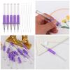 5Pieces ABS Embroidery Pen with Needle Threader Punching Needle Set for Embroidery Sewing Art Craft Embellishment