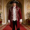 Gothic Victorian Tuxedo Jacket For Men With Jacquard Fabric For Stage Performances