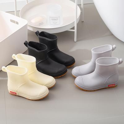 Moda Coppie Femminili Indossano Scarpe Leggere in Gomma Impermeabili Antiscivolo Stivali da Pioggia di Colore Solido per Le Donne