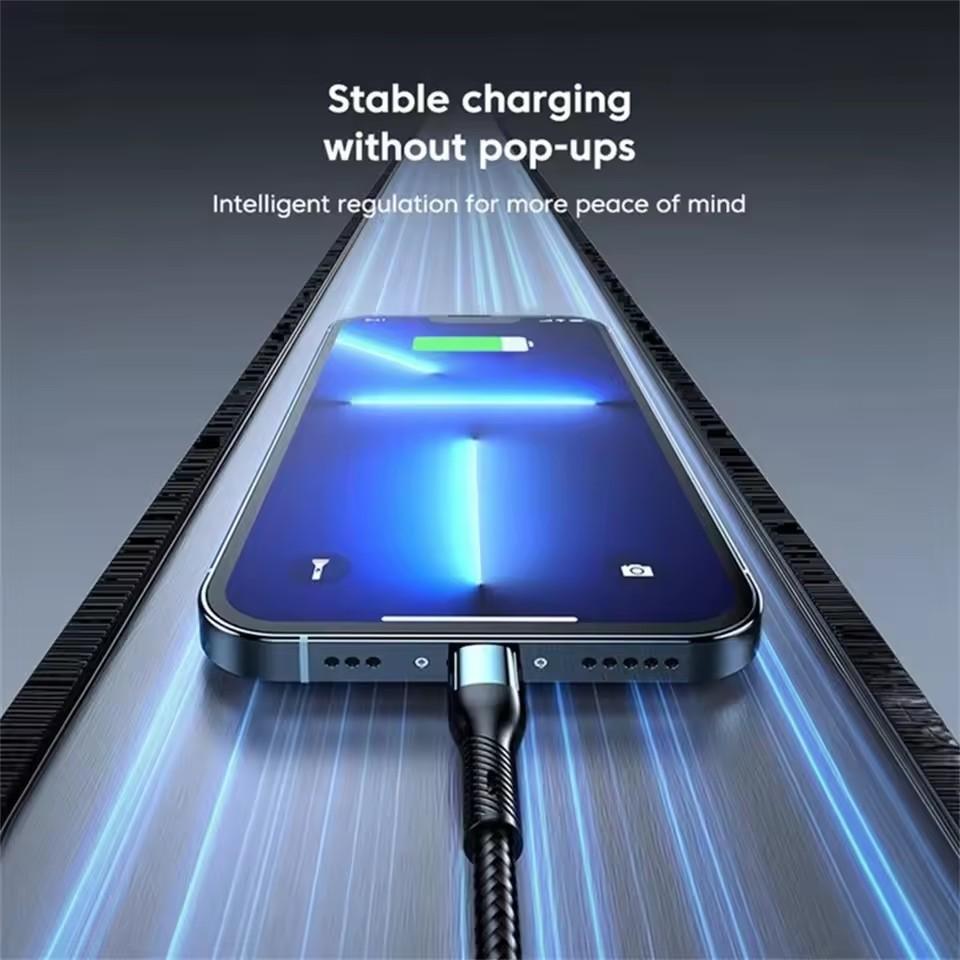 6A 120W 3 In 1 USB Type C Cable Fast Charge Phone Charger Data Cord For iPhone Samsung Xiaomi Huawei Quick Charge Micro USB Wire