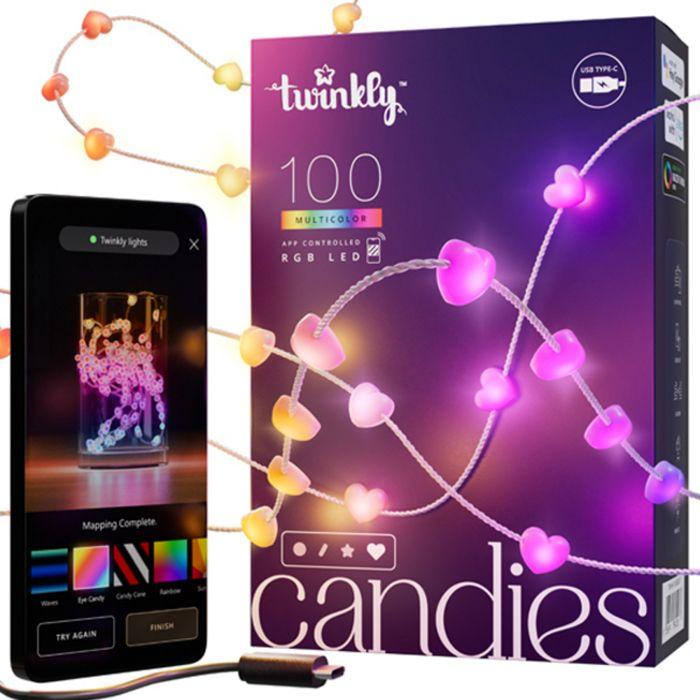 Light Garland - Twinkly - Heart - 100 Leds - Multicolor - 6 M