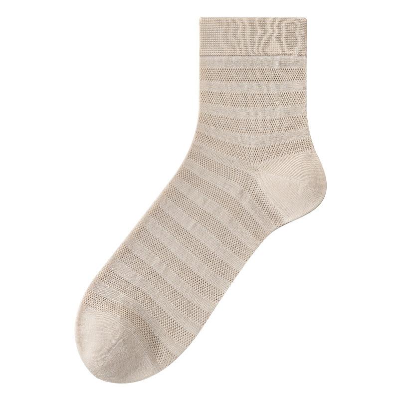 Damskie letnie ultracienkie skarpety do połowy łydki z siateczki 7A antybakteryjne i antyodorowe