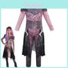 Traje de Cosplay Elegante e Chamativo de Descendentes 3 Evil Audrey para Meninas Halloween