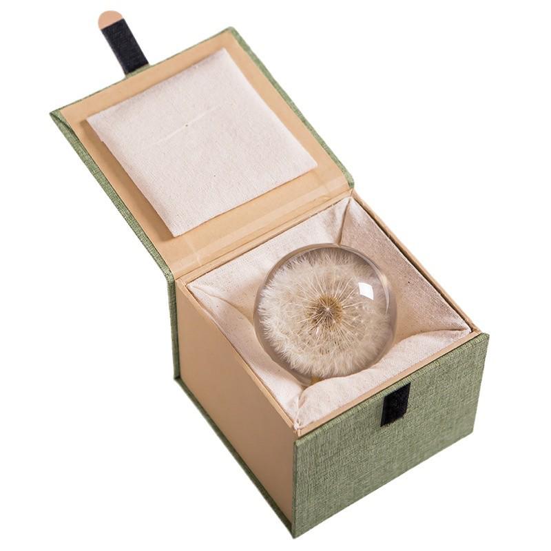 Dandelion & Sunflower Crystal Ball Ornament - High-End Gift for Christmas, Birthday, or Valentine's Day (M2)