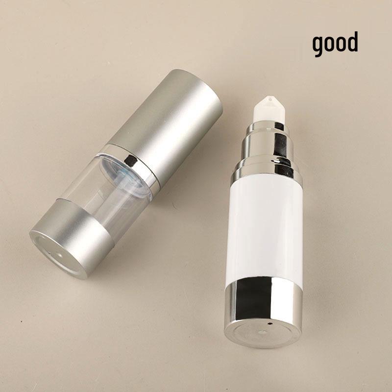 Electroplated Silver Vacuum Lotion Bottles: 15/30/50ml Refillable Skincare Containers
