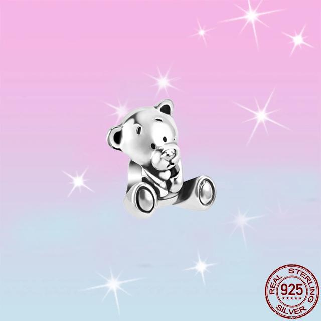 New 925 Sterling Silver Dog and Red Snowman Charm Bead Fit Original 925 Fashion Bracelets DIY Fine Jewelry Making for Women