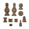 Solid Wood Carved Lion & Ball Column Connector for Altar Furniture, Roman Style