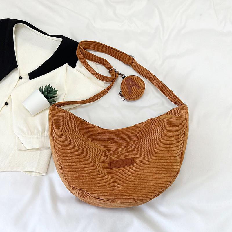 

Fashionable Large Capacity Tote Bag For Women Stylish Crossbody Bag In Black White Blue Yellow Brown YellowBrown