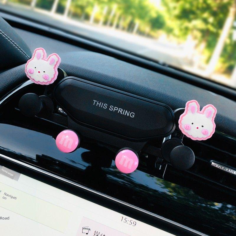 Car Phone Holder 2022 New Model Cute Cartoon Car Air Vent Decoration Navigation Support for Girls