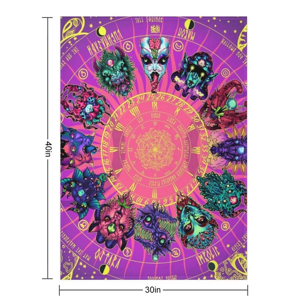 Micah Souza's Zodiac Throw Blanket Quilt Comforter Soft Big Polar Blankets