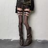 Seamless Garter Stockings Breathable Over Knee Socks Vintage Rivet Silk Stockings  Daily Use