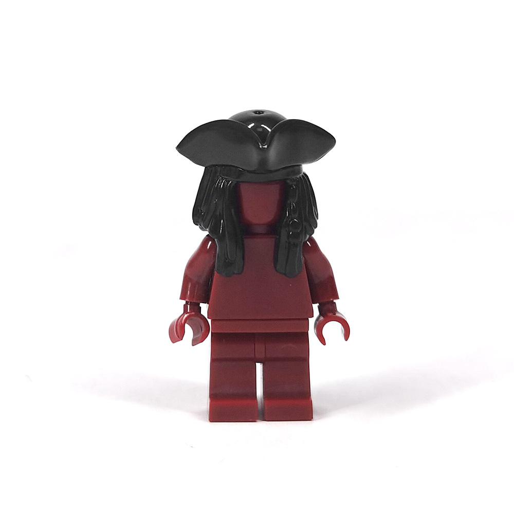 Small Particles Assembled Building Block Toy Miniature Hat Hair Pirate Decorative Accessories Captain 15413