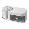 Office Desk Stationery Organizing Storage 360-degree Rotating Pen Holder Drawer-style with Lid Large Capacity Storage Box