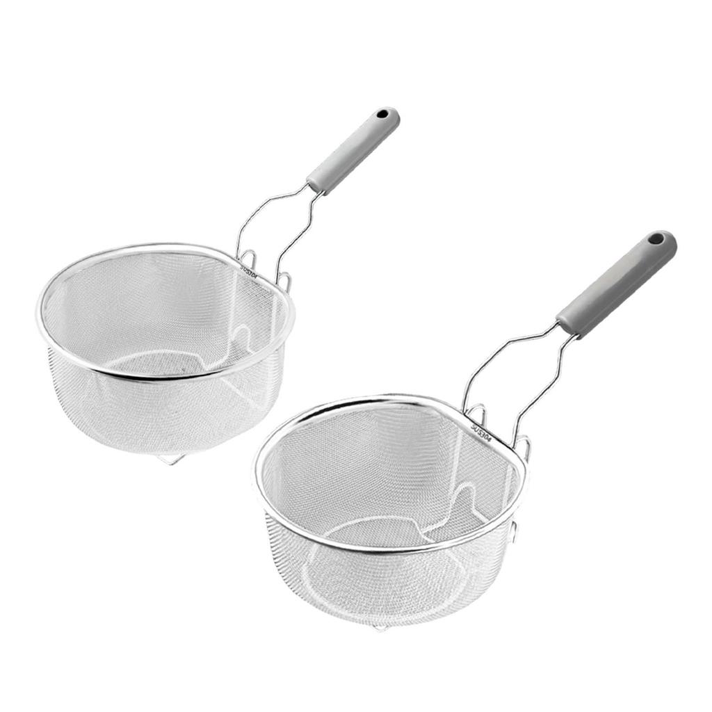 Deep Fryer Basket Stainless Steel Frying Basket With Anti Slip Handle Cooking Tool For Home Kitchen Restaurant Barbecue Bbq