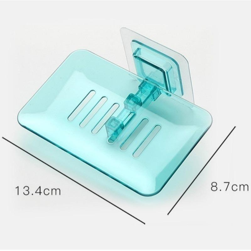 1Pcs Creative Bathroom Wall-mounted Crystal Soap Double Dish Drain Soap Box Portable Soap Dish