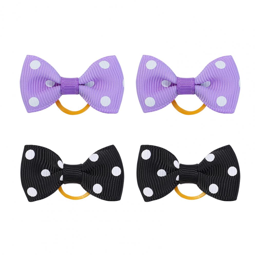Puppy Hair Bow Puppy Hair Accessory Set Handmade Dog Hair Bowknot Set with Rubber Bands for Small Pets Party Christmas Birthday