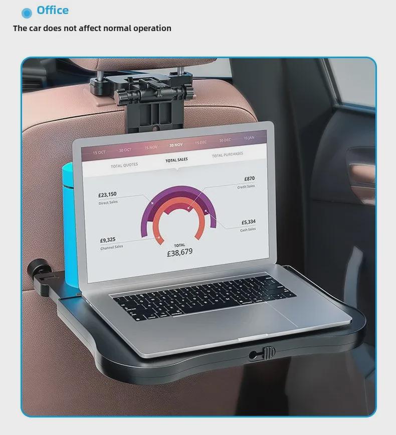 Compact Multifunctional Folding Table with Adjustable Storage, Cup Holder, Phone & Tablet Stand for Adults & Kids.