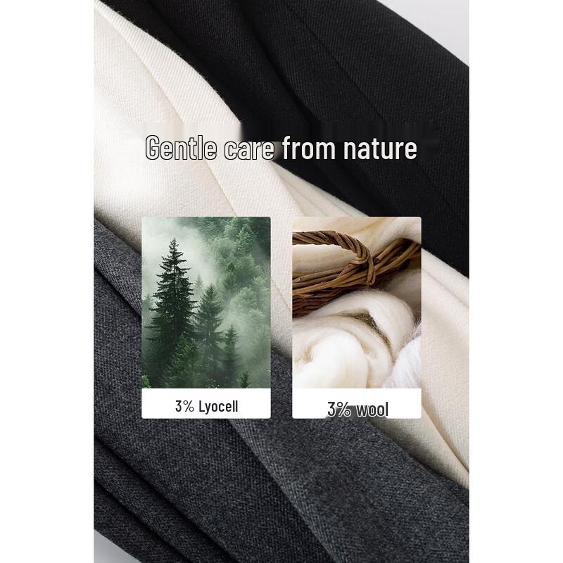 MengShuya Women's Lyocell Wool Blend Cigarette Pants