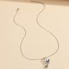 Women Faux Crystal Butterfly Hanging Drop Pendant Necklace Jewelry Accessory