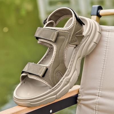 Fashion 2025 New Men Casual Moccasin Summer Outdoor Shoes Genuine Leather Sandals Classic Men's Beach All-match Sandals Leisure Flats