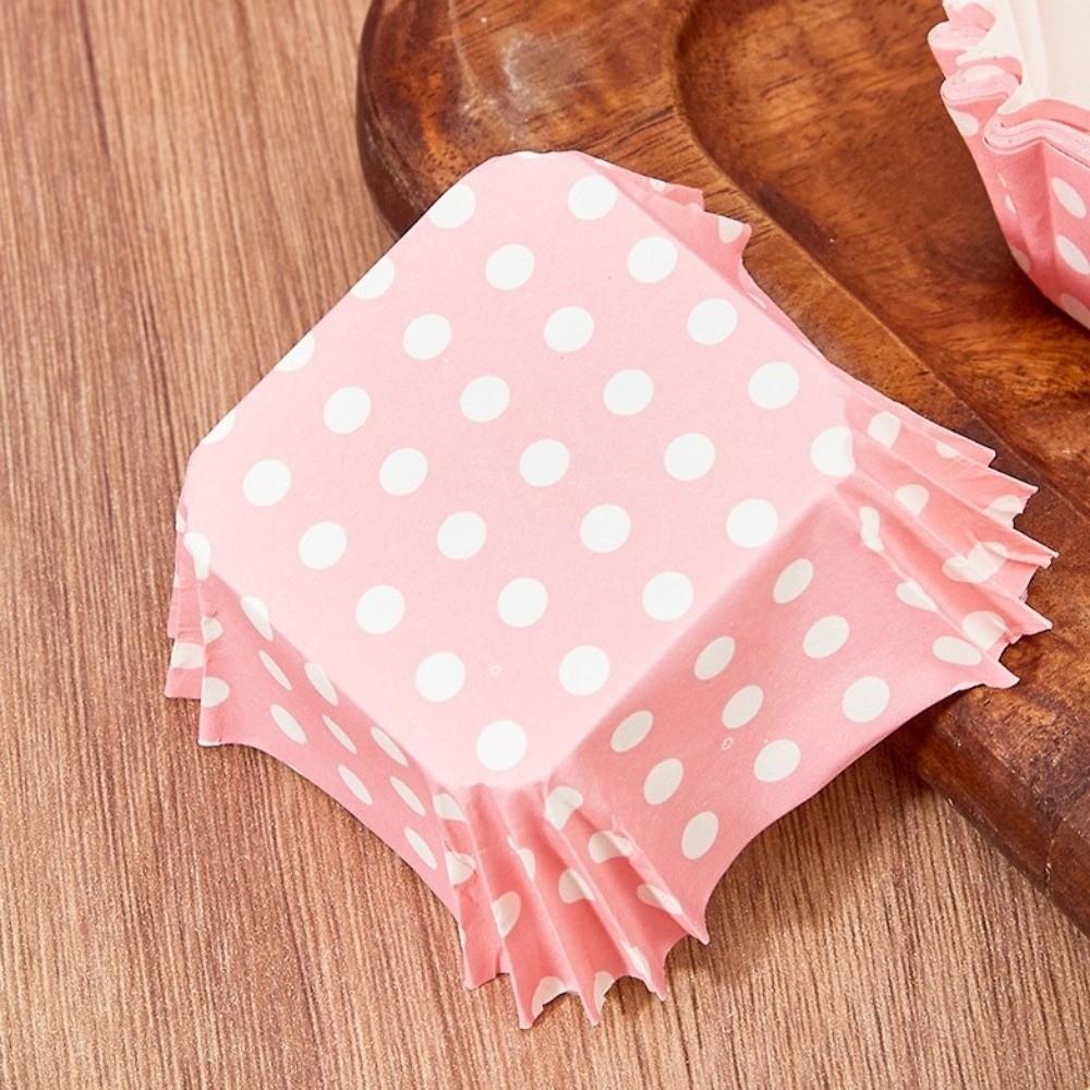 200pcs Disposable Muffin Mold Paper Cake Cups Pastry Tool Non-Stick Square Cupcake Tray High Temperature Baking Cake Liners Oven