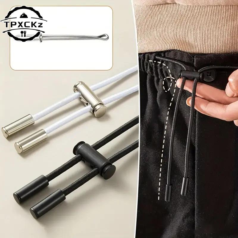 2m Elastic Waistband Drawstring with Threading Tool & Cord Lock – for Sweatpants & DIY Sewing