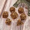 DND Dice Set, Metal Dice, Dungeons and Dragons Dice Gift, Polyhedral Dice Set, Roleplaying Dice, D20 Hollow Polyhedral Dice Set for Dungeons and Drago