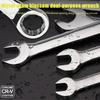 Combination Wrench Set, Metric/SAE, Wrench with Tool, Drop Forged Steel,8-13mm, 12-Point, CR-V Steel, Organized In Wrench Holder