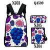 Classic Novelty Peculiar Fruit 3D Print 3pcs/Set Pupil School Bags Laptop Daypack Backpack Inclined Shoulder Bag Pencil Case