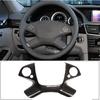 TINKI ABS Carbon Fiber Look Car Steering Wheel Button Cover Trim Compatible for Mercedes Benz E Class W212 2009-2013 Interior Accessories