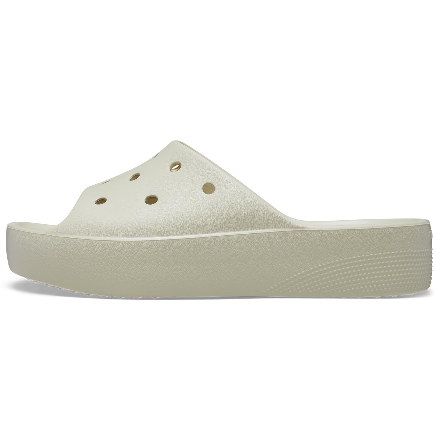 Женские сандалии-слайды Crocs Classic Platform, кость, размер 24 см