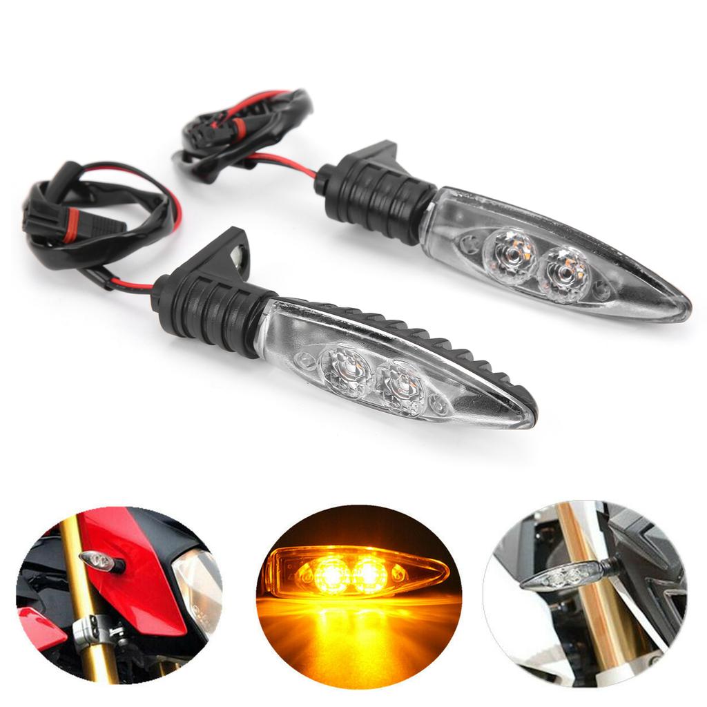 Pair Front Turn Signal Indicator LED Light 12V Replacement for S1000RR R1200GS F800GS