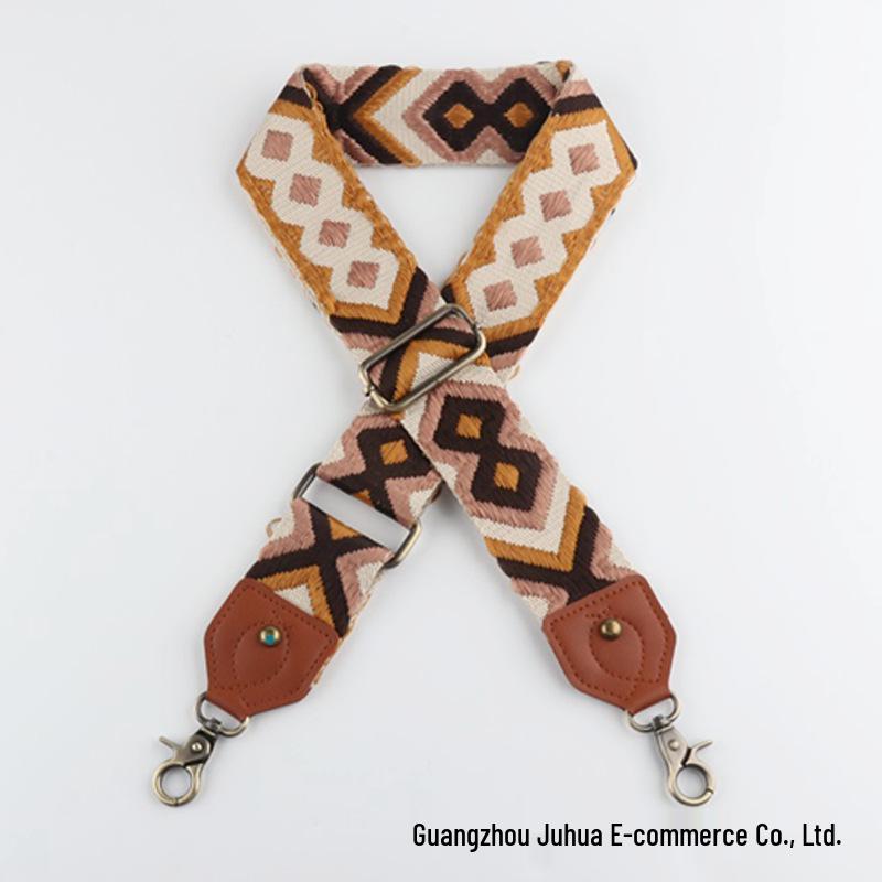 Retro etnický styl 5CM nastavitelný popruh na crossbody tašku pro ženy