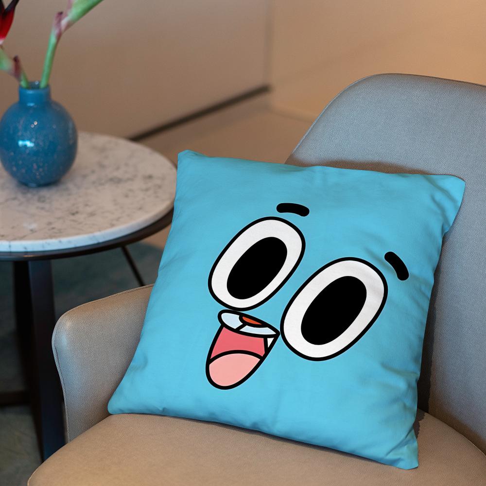 The A-Amazing World of Gumball Cushion Cover 2-in-1 Reversible Plush Pillow Cover | Car/Sofa/Bed | Perfect Gift
