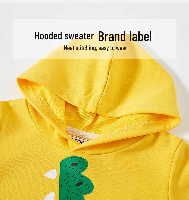 Vorstellung der Herbstkollektion 2026: Kinder 3D Krokodil Cartoon Kapuzenpullover – Reine Baumwolle, Trendiges Design für Jungen.