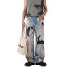 Men's Distressed Ripped Straight-Leg Jeans – American High Street Style