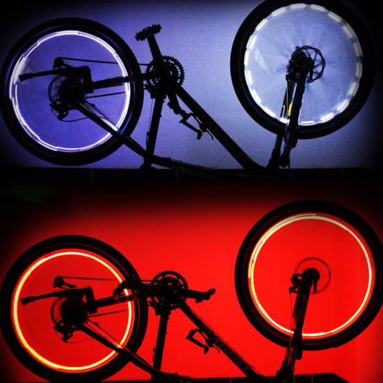 Rower Rowerowy Szprycha Drut Opona Bezpieczeństwo Koło Zawór LED Światło Kolorowa Lampa