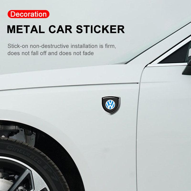 1 stk 3D Metall Auto Dørskjold Emblem Bil Karosserimerke Klistremerke For Volkswagen Tiguan Golf-4 5 6 7 MK6 B5 B6 B7 Jetta Lavida Polo Tiguan Passat