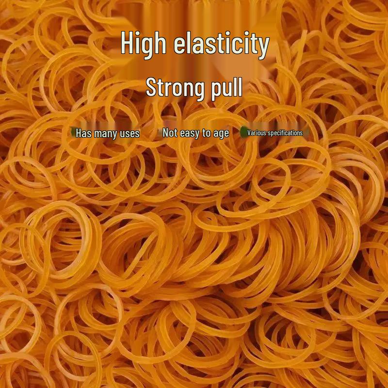 High Elasticity Yellow Cowhide Rubber Bands for Industrial Use and Vegetable Binding