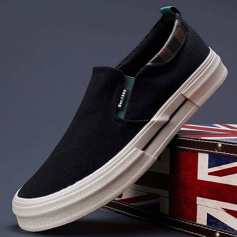 New Spring Mens Shoes Korean Versatile Trendy Casual Mens Canvas Shoes Design Low Top Flat Shoes