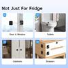 Lot de 2 verrous de porte de réfrigérateur, Verrou de réfrigérateur sécurisé pour enfants pour congélateur de cuisine, Armoires et tiroirs, Four à air, Friteuse à air, Placards, Aucun outil nécessaire ni perçage
