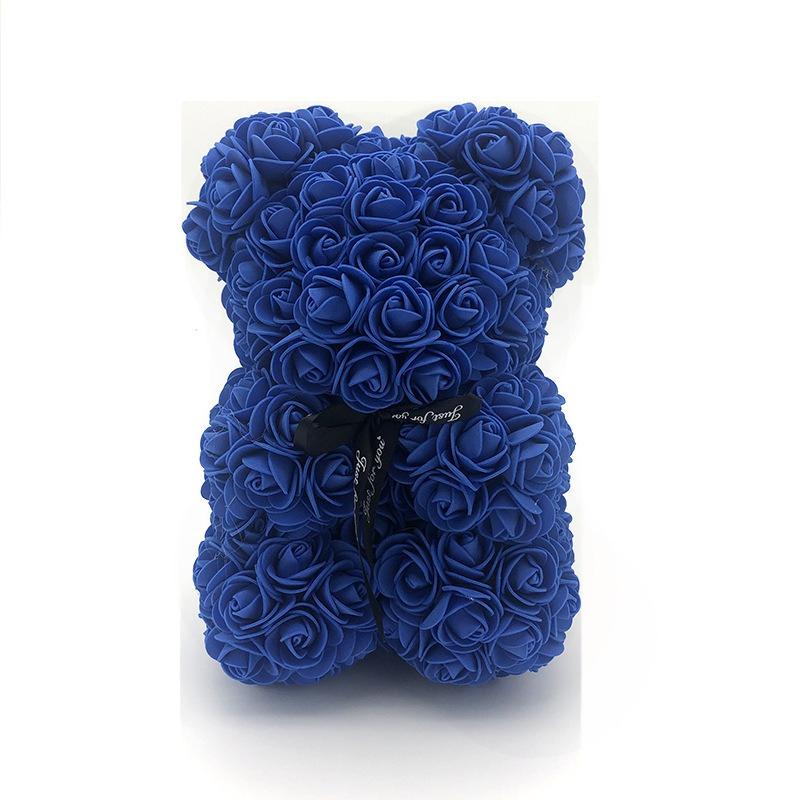 1pc Valentine's Day Gift Creative Rose Bear Gift PE Flower Romantic Foam Bear Hug Bear