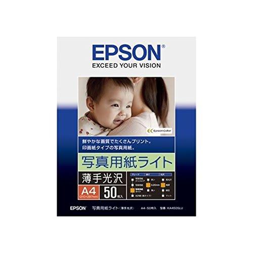 Photo Paper Light for Epson Colorio Printer  Thin Gloss /A4 Size/50 Sheets KA450SLU Ds-1708581