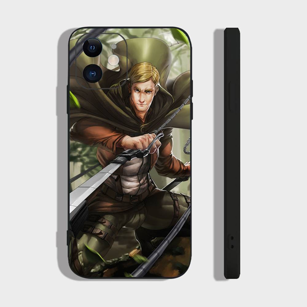 Erwin Smith Anime Phone Case For IPhone 17 Air 16 15 14 13 Pro Max 11 12 Black Silicone Cover