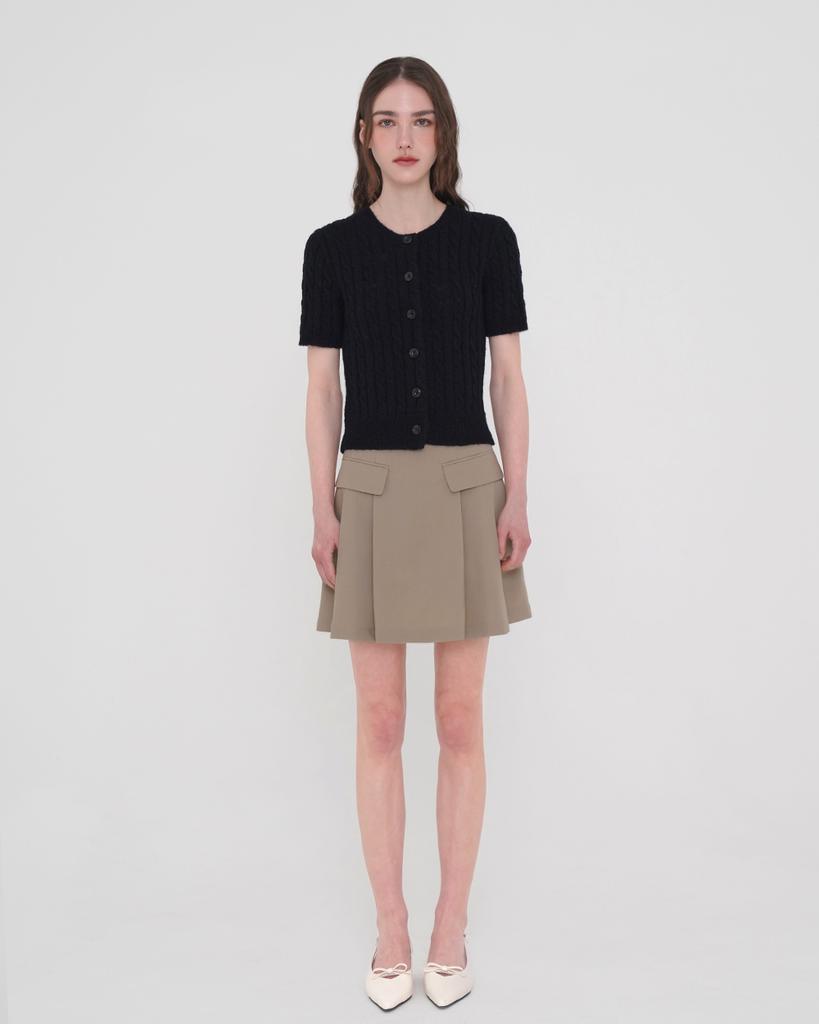 SISTERHOOD Cable Knit Cardigan - Black