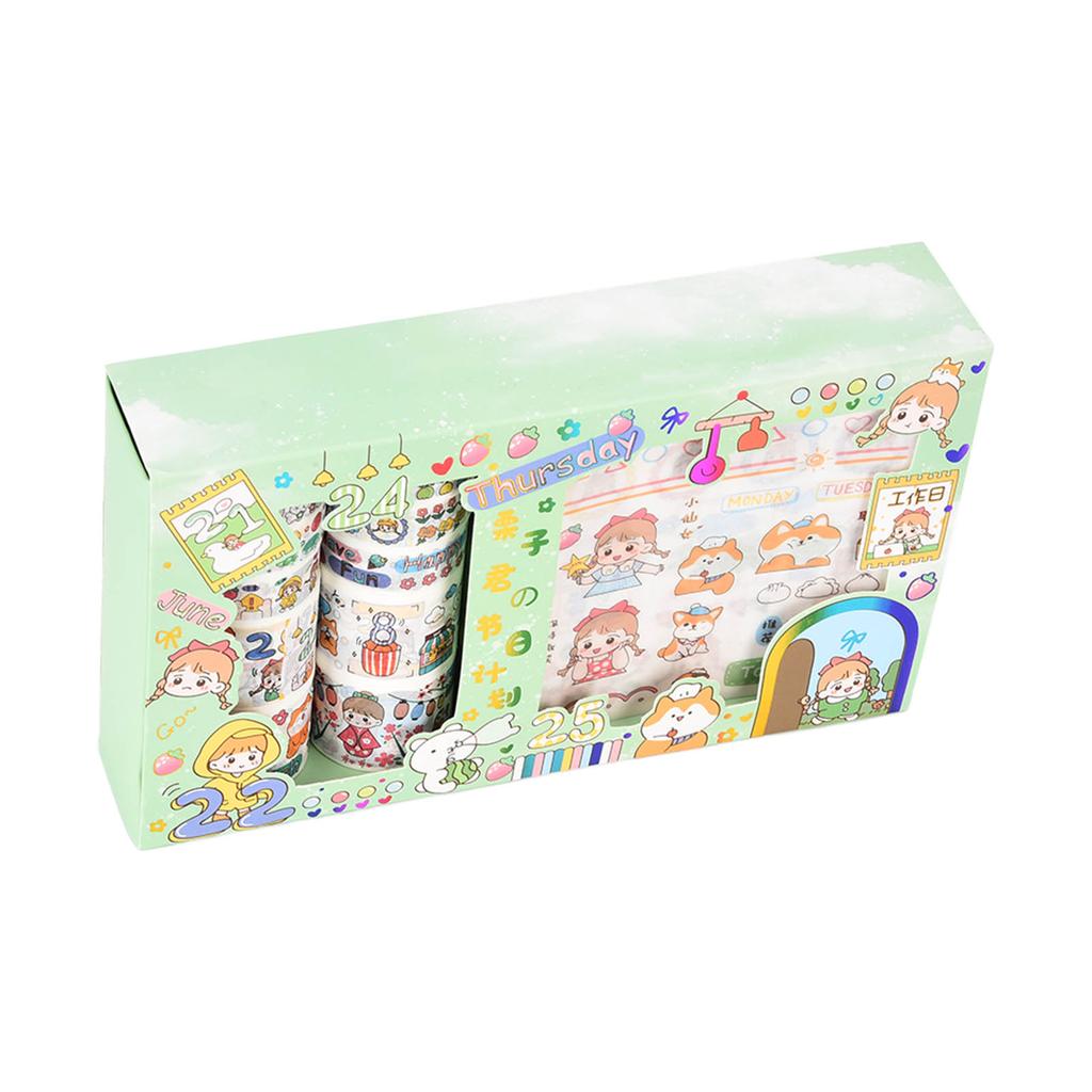 Washi Tape DIY Decoration Repeatedly Paste Leave No Marks No Cutting Washi Tape Set83194 Festival