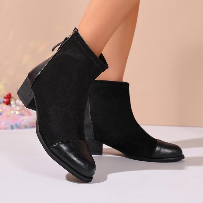 

Ретро Замшевые Узкие Ботильоны, Женская Обувь, Новые Квадратный Носок, Толстый Каблук Ботильоны-носки, Короткие Ботинки 36 чёрный