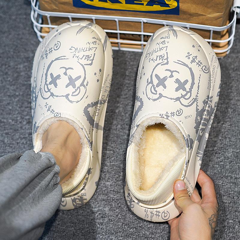 Зимняя пара плюс бархат теплые хлопковые туфли ленивые туфли повседневная мода плюс — фото 4