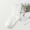 5 Pairs Men's Ribbed Knitted Athletic Socks Moisture Wicking Middle Calf Socks For Sports Enthusiasts Odor Prevention