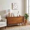 Digits Oak Wall Clock 40cm White